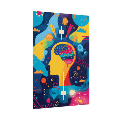 Vibrant Growth Mindset: Inspirational Quote on a Colorful Background - Poster
