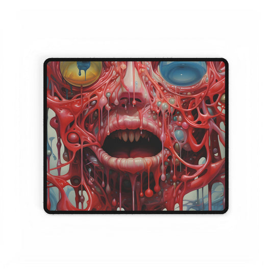 Urban Nightlife Portals: Cityscape Digital Art - Desk Mat