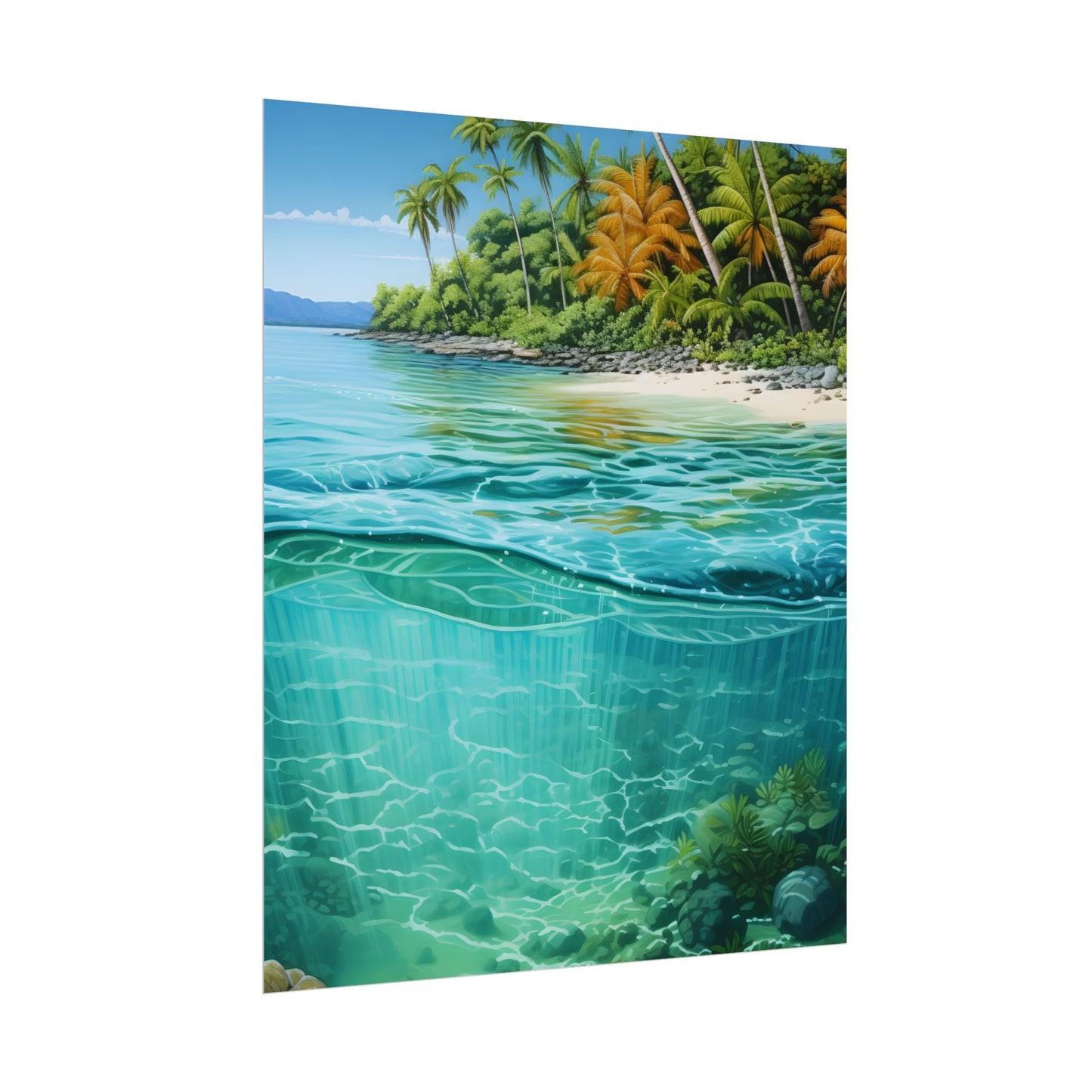 Tropical Island Paradise: Serene Natural Beauty - Poster