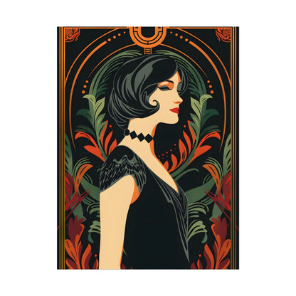 Elegant Vintage Poster: A Woman's Enchanting Presence - Poster