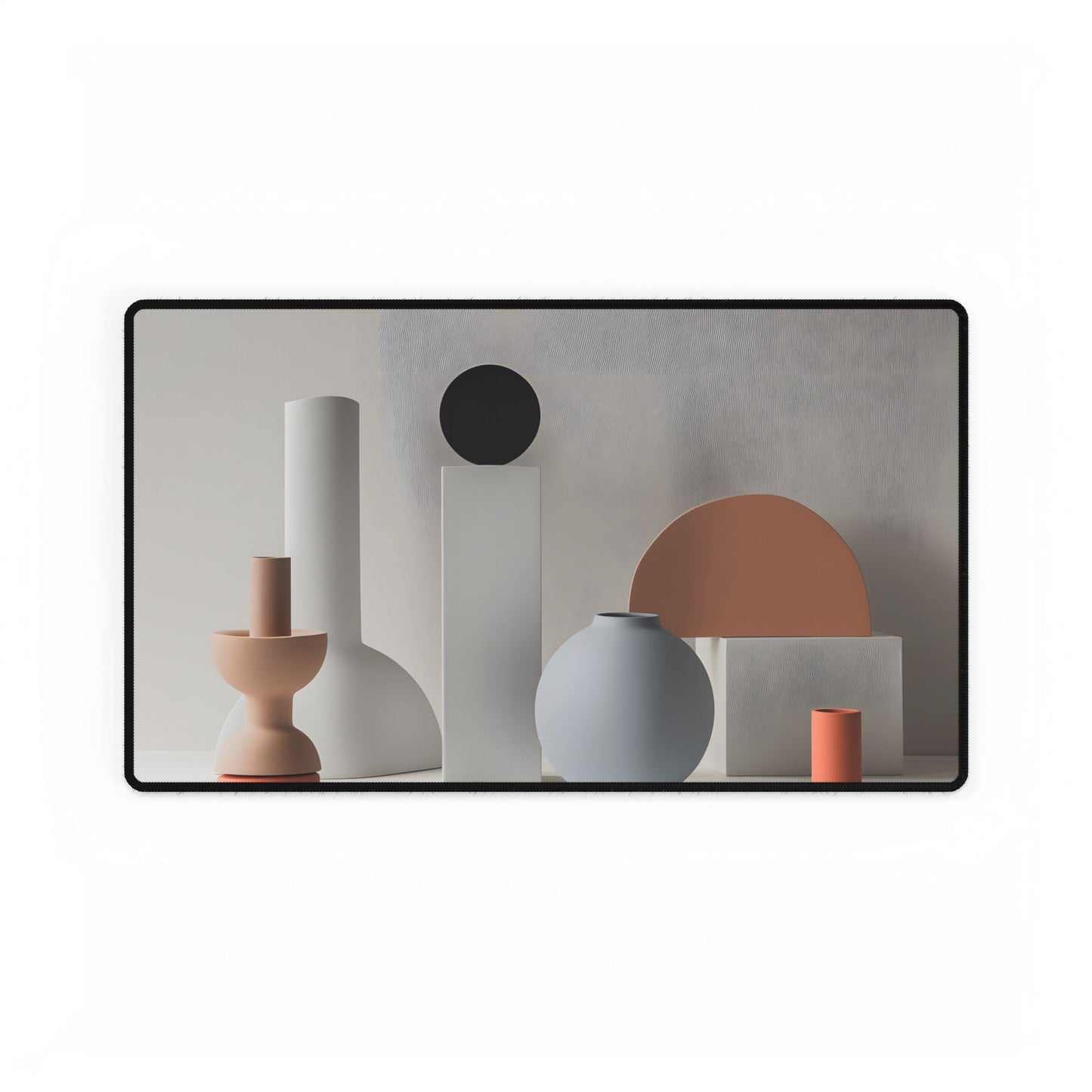 Minimalist Simple Geometric Jewelry: Close-Up View - Desk Mat