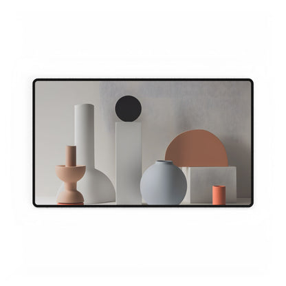 Minimalist Simple Geometric Jewelry: Close-Up View - Desk Mat