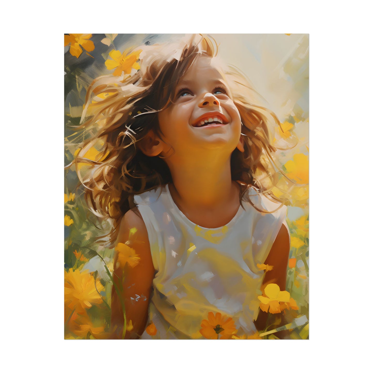Childhood Innocence Portrait: A Candid Moment - Poster