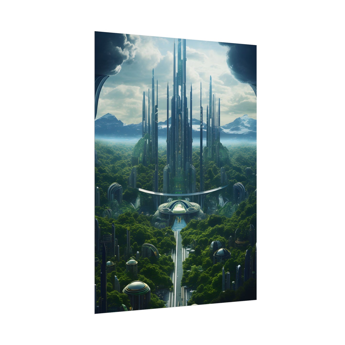 Dystopian Utopia: Perfect Yet Oppressive Society - Artwork - Poster