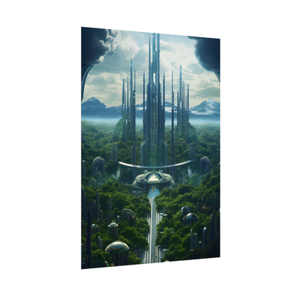 Dystopian Utopia: Perfect Yet Oppressive Society - Artwork - Poster