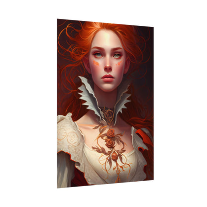 Portrait of a Redhead in Soft Light - Poster