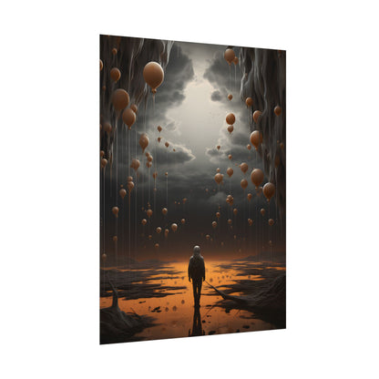 Freedom in Nature: Casual Outdoor Portrait - Poster