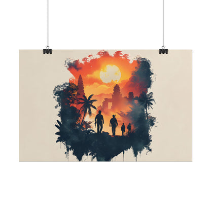Nathan Drake's Adventure: Minimalist Illustration - Poster
