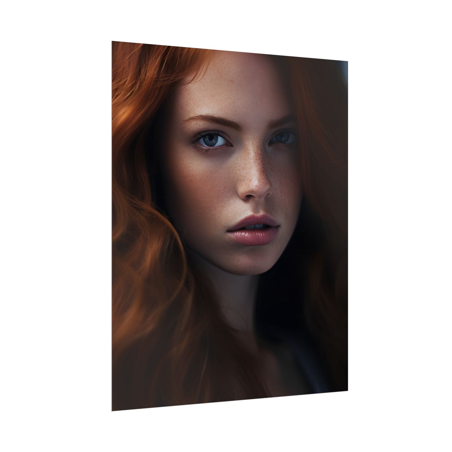 Redhead Model: Sophisticated Portrait Art - Poster