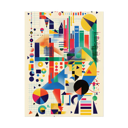 Colorful Educational Artwork: Statistical Illustration - Poster