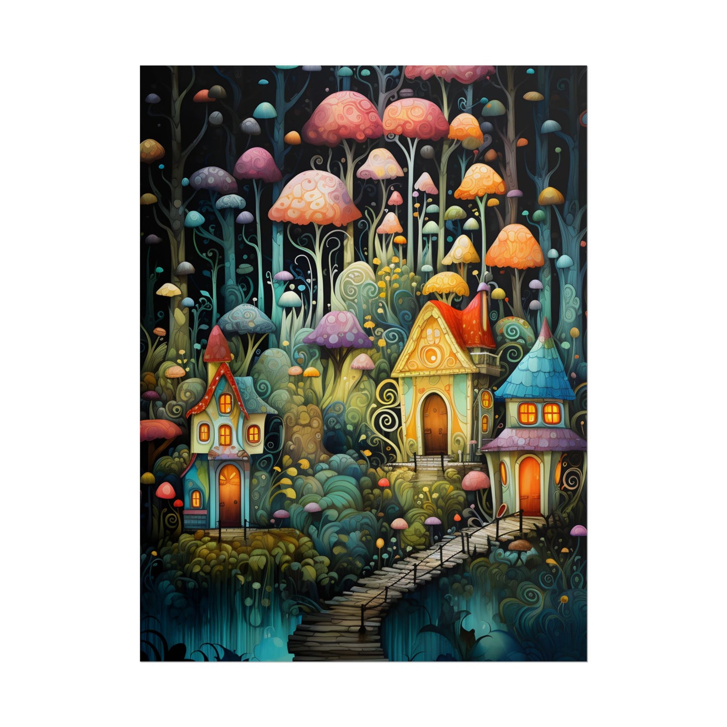 Enchanted Forest Fairies: A Classic Whimsical Artwork - Poster