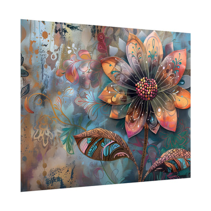 Blooming Flower: Growth Mindset in Whimsical Bloom - Poster