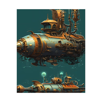 Steampunk Undersea Adventure: Captain Nemos' Submarine Odyssey - Poster