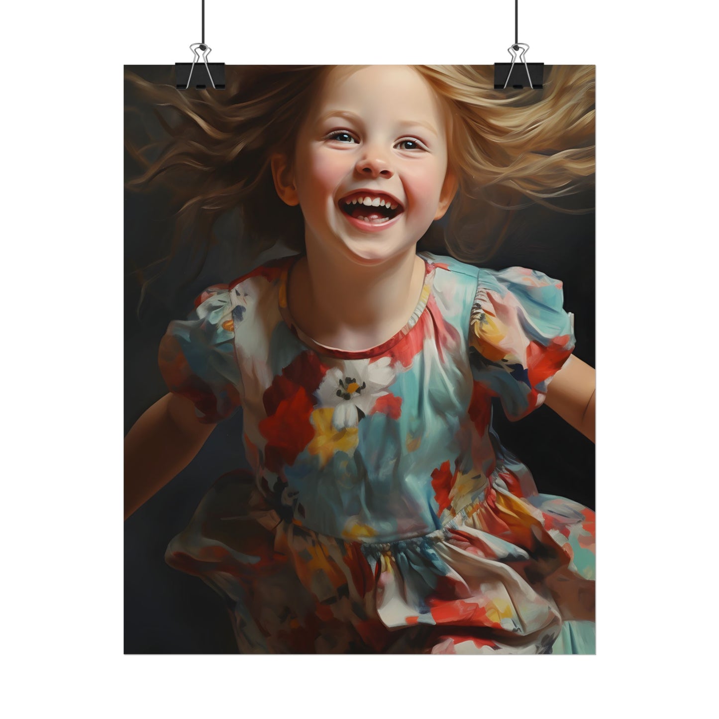 Childhood Innocence Portrait: Intimate Young Boy Artwork - Poster