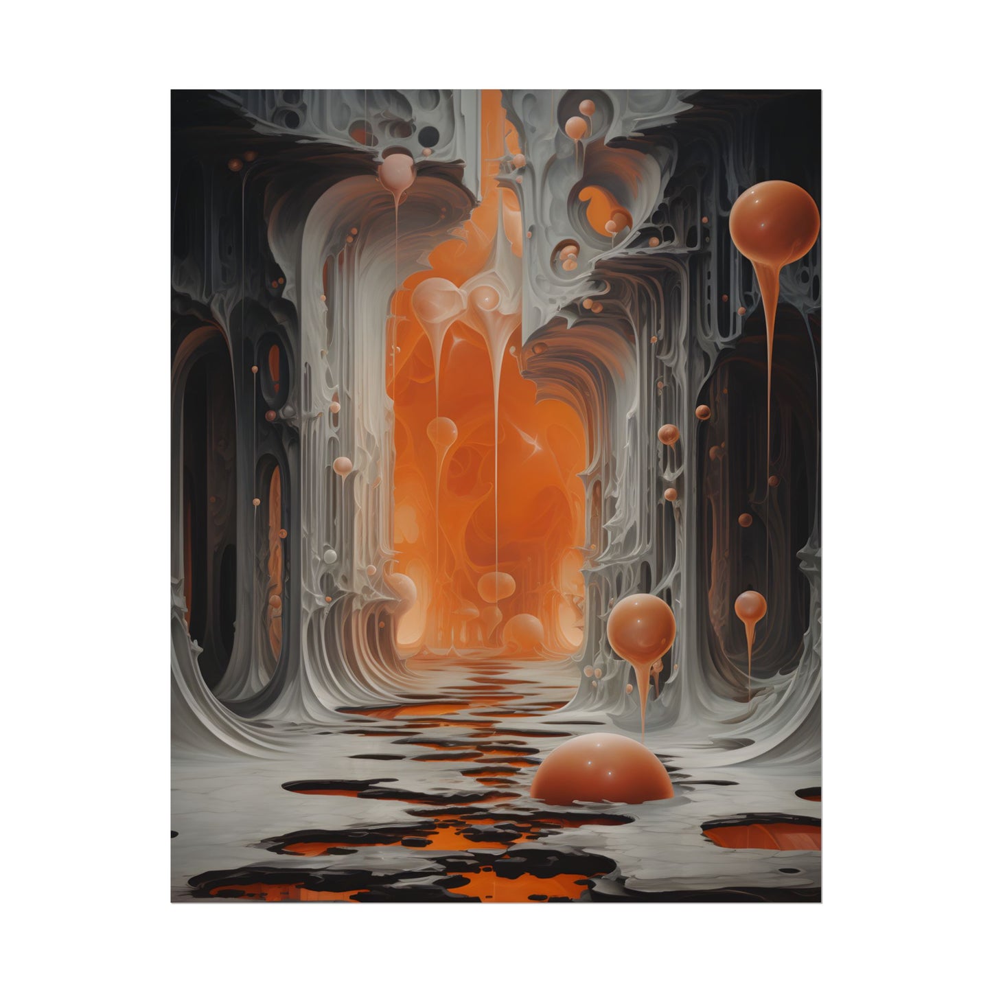Surreal Fantasy: Tears in Reality with Portals Digital Art - Poster