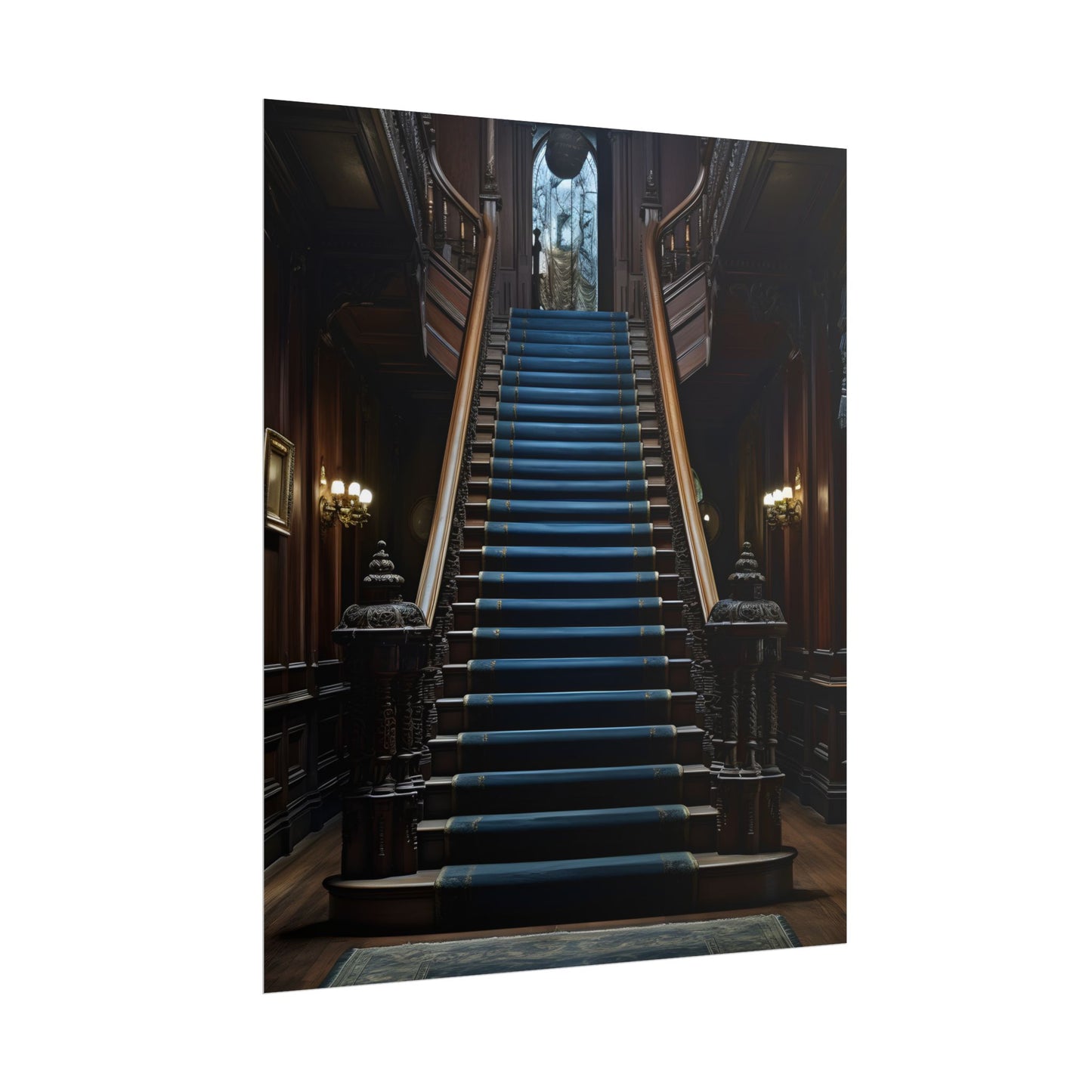 Haunted Gothic Mansion: Spooky Victorian Atmosphere Artwork - Poster