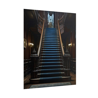 Haunted Gothic Mansion: Spooky Victorian Atmosphere Artwork - Poster