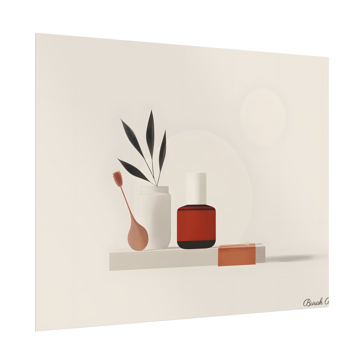 Minimalist Electronic Device: Bold Modern Art Illustration - Poster