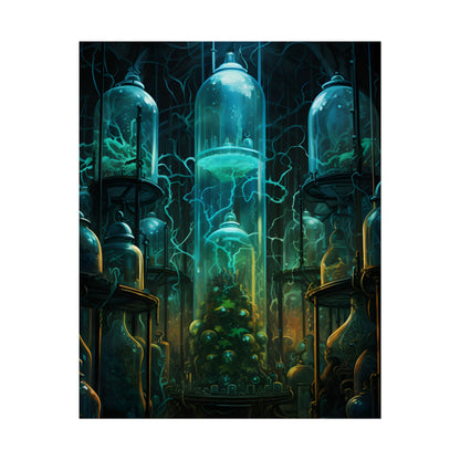 Molecular Secrets: Laboratory Artwork Showcase - Poster