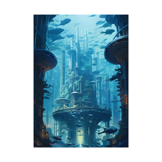 Underwater City: Futuristic Architectural Wonders - Poster