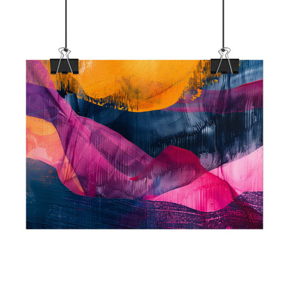 Vibrant Abstract Art: Organic Patterns in Modern Colors - Poster
