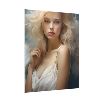 Modern Blonde Portrait: Unvarnished Natural Beauty - Poster