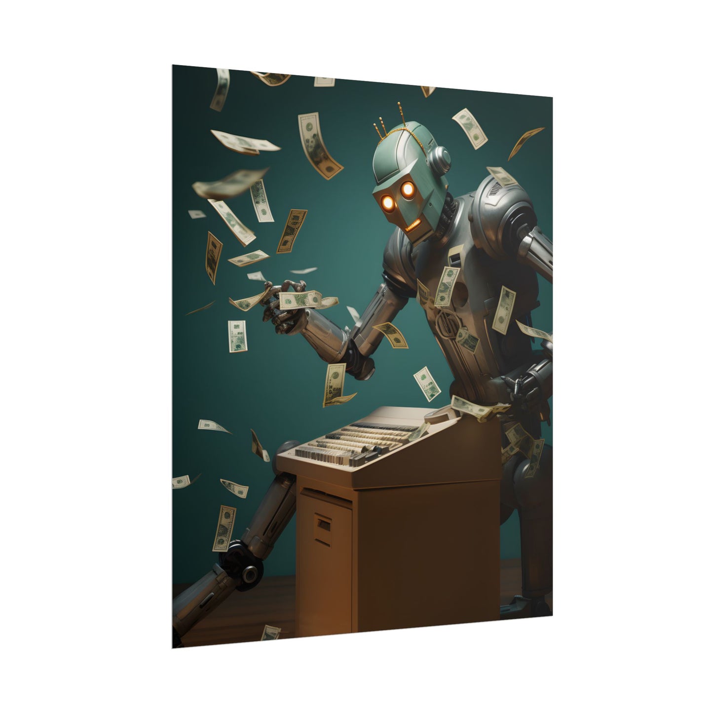 Robotic Art Heist: Modern Masterpieces Meet Metal Minds - Poster