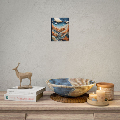 Vibrant European Quilled Landscape: Intricate Paper Art - Poster
