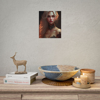 Blonde Beauty: Artistic Portrait of a Woman - Poster