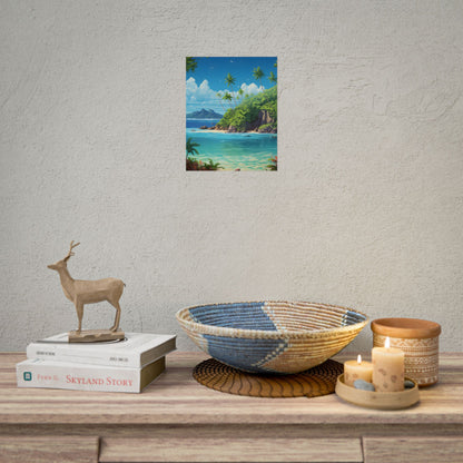 Tranquil Tropical Paradise: Calming Island Scene Art - Poster