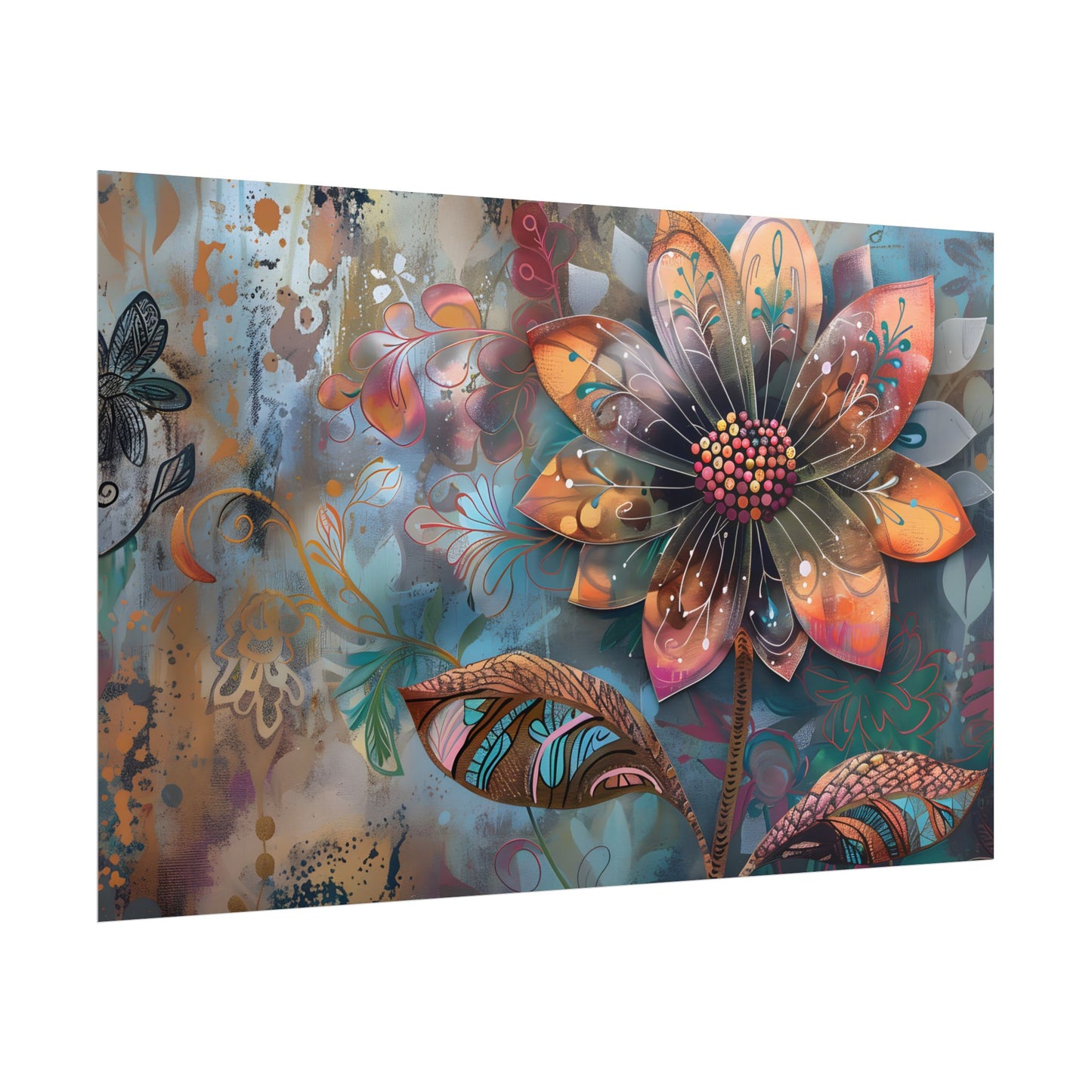 Blooming Flower: Growth Mindset in Whimsical Bloom - Poster