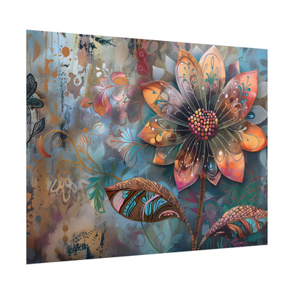 Blooming Flower: Growth Mindset in Whimsical Bloom - Poster