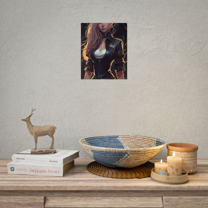 Blonde Female Police Officer: Calm Professional in Hotel Lobby - Poster