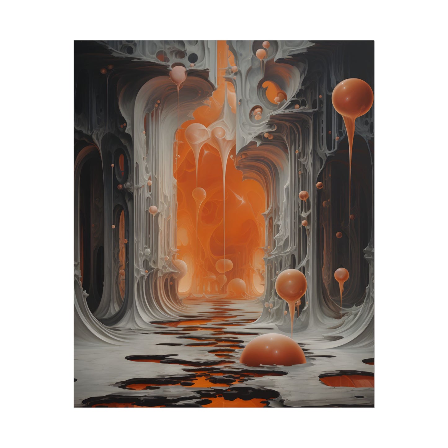 Surreal Fantasy: Tears in Reality with Portals Digital Art - Poster