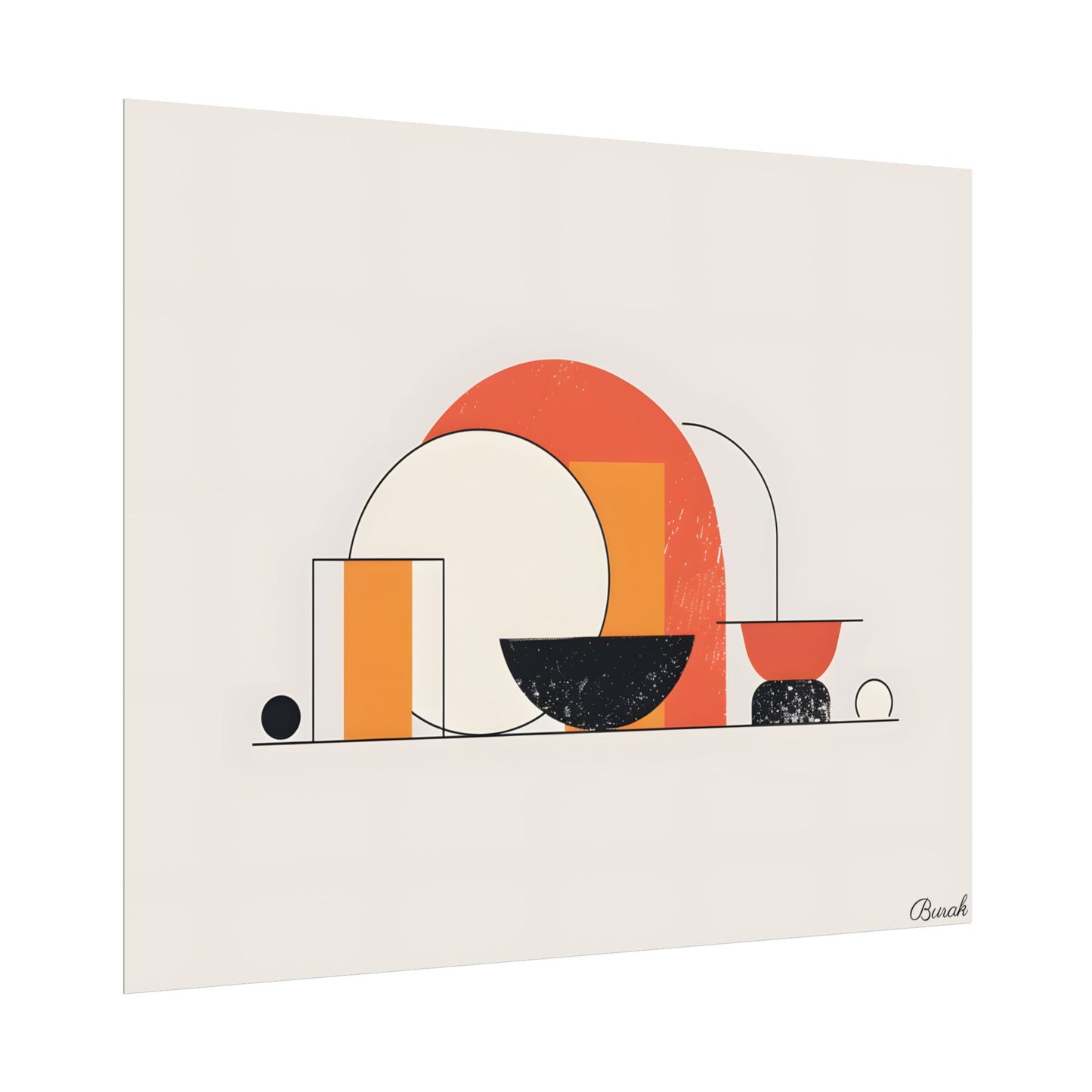 Minimalist Digital Product Design: Bold Block Artwork - Poster