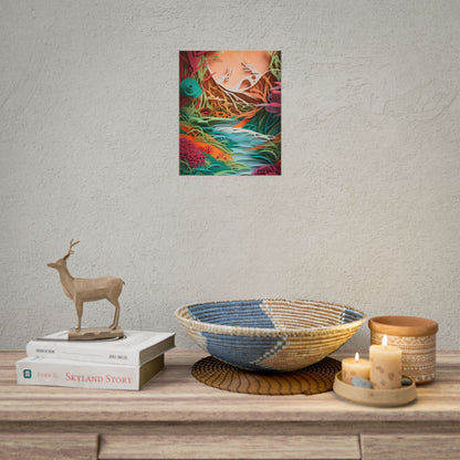 American Realism: Rolling Hills and Winding Rivers - Poster