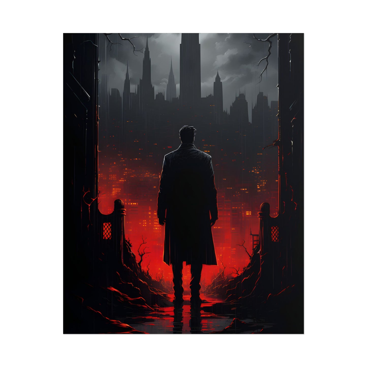 Urban Fantasy Detective: City Streets Mystery Artwork - Poster