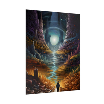 Space Explorer Journey: Astronaut in Cosmic Adventure - Poster