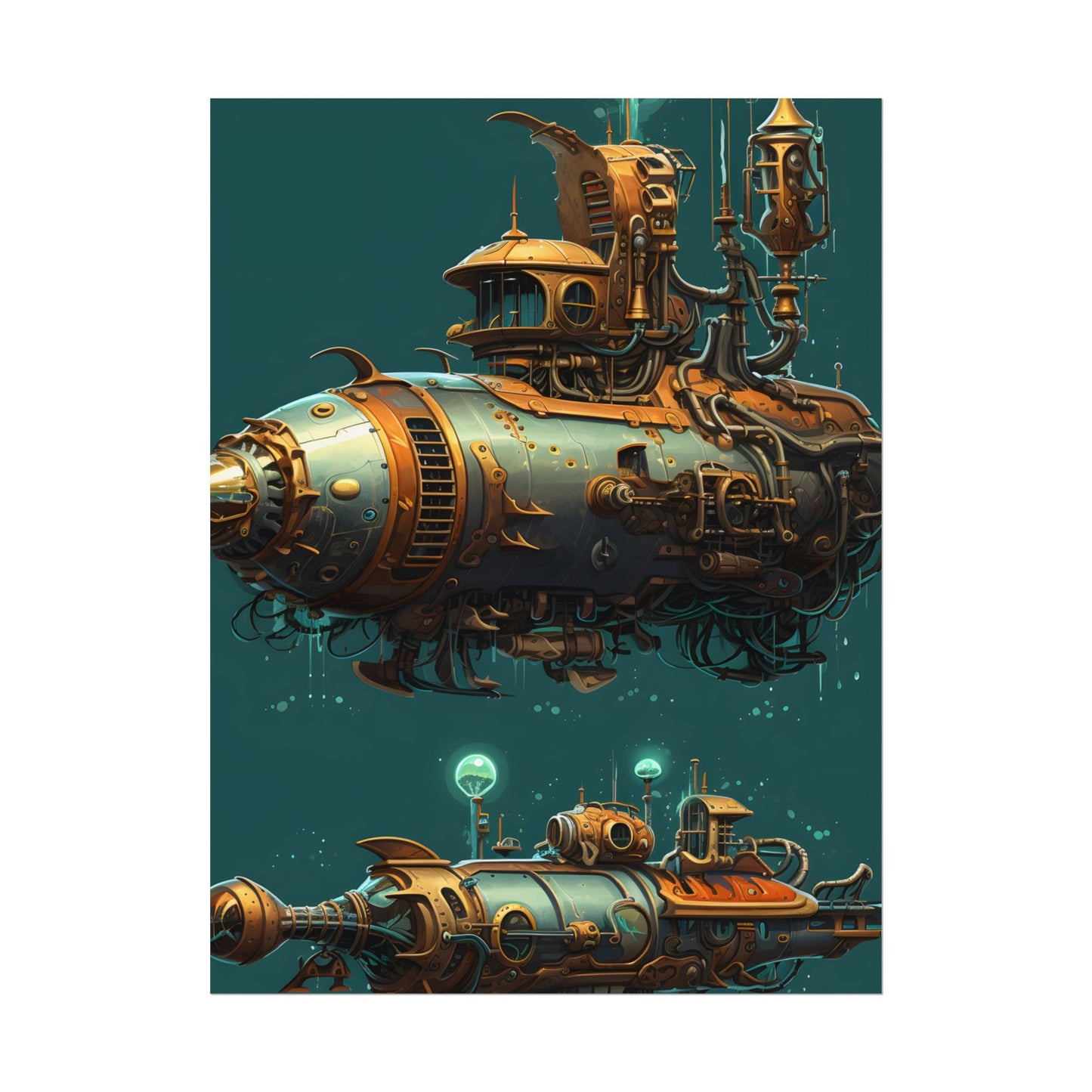 Steampunk Undersea Adventure: Captain Nemos' Submarine Odyssey - Poster