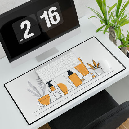 Minimalist Product Design: Bold Gray Illustration Artwork - Desk Mat