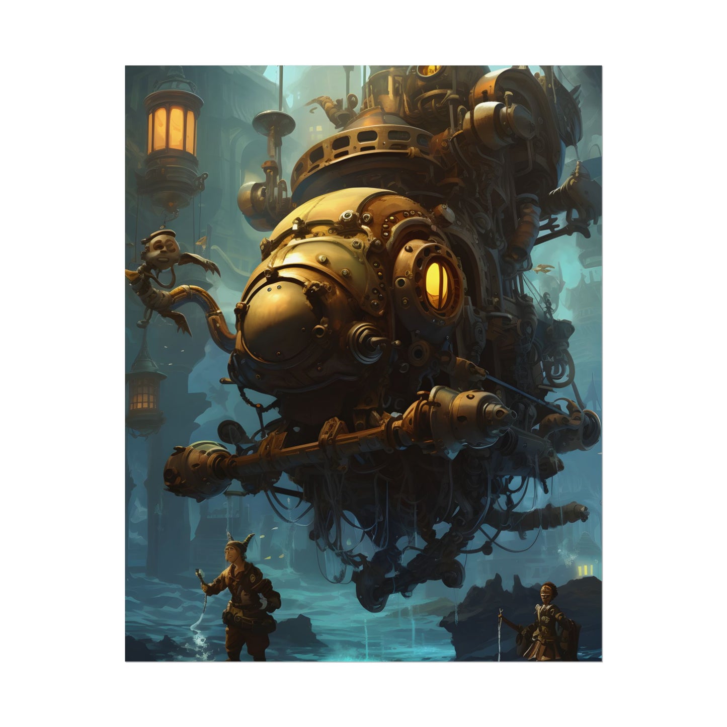 Epic Steampunk Oceanic Adventure: Crew Sets Sail - Poster