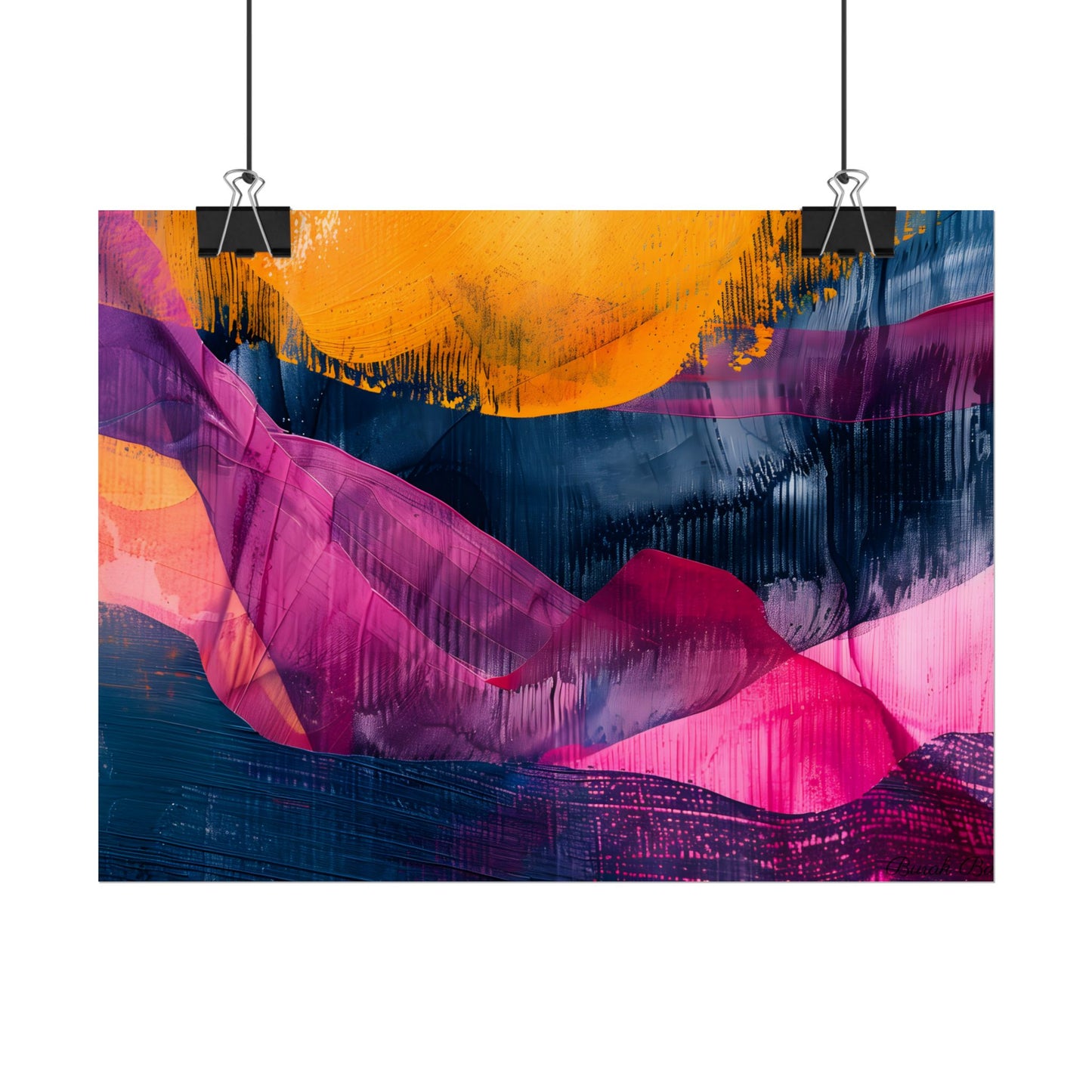 Vibrant Abstract Art: Organic Patterns in Modern Colors - Poster