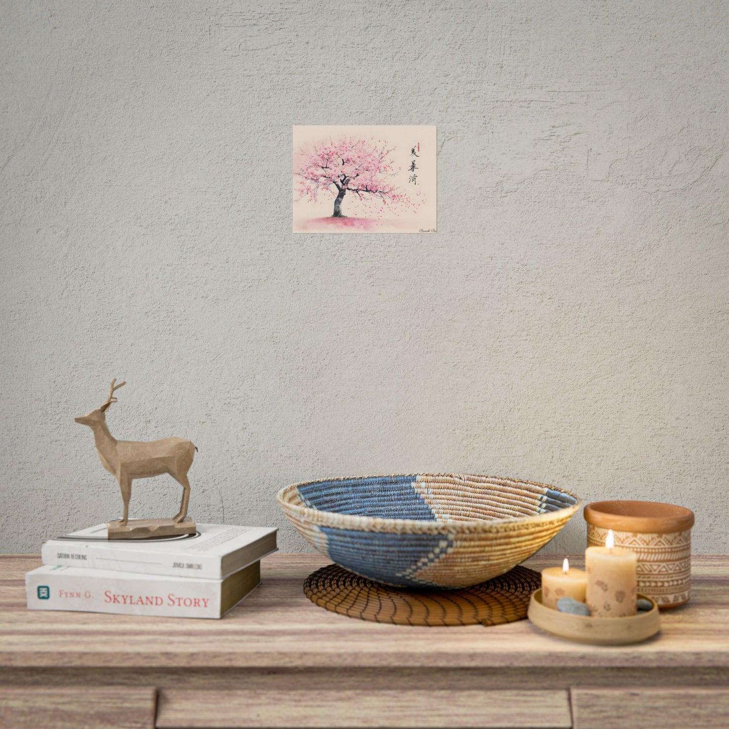 Japanese Cherry Blossom Art: Springtime Painting - Poster
