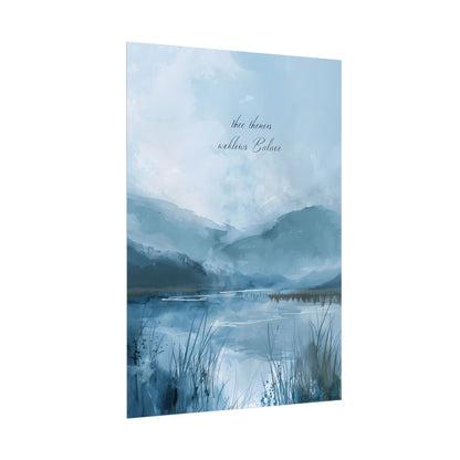 Peaceful Serenade: A Calming Landscape with Inspirational Quote - Poster