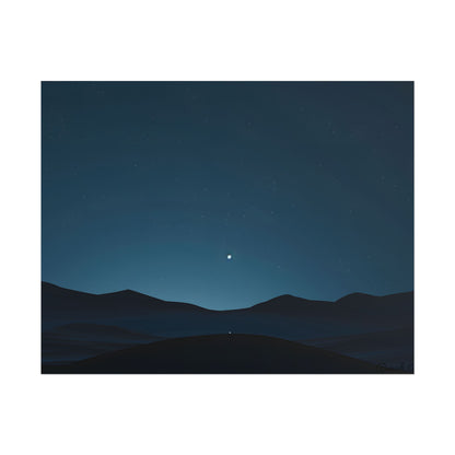 Minimalist Night Sky: Abstract Starry Art - Poster