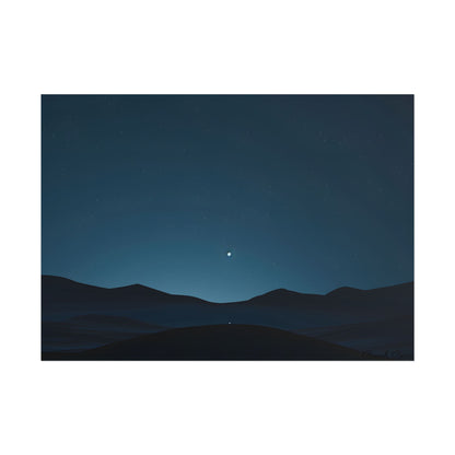 Minimalist Night Sky: Abstract Starry Art - Poster