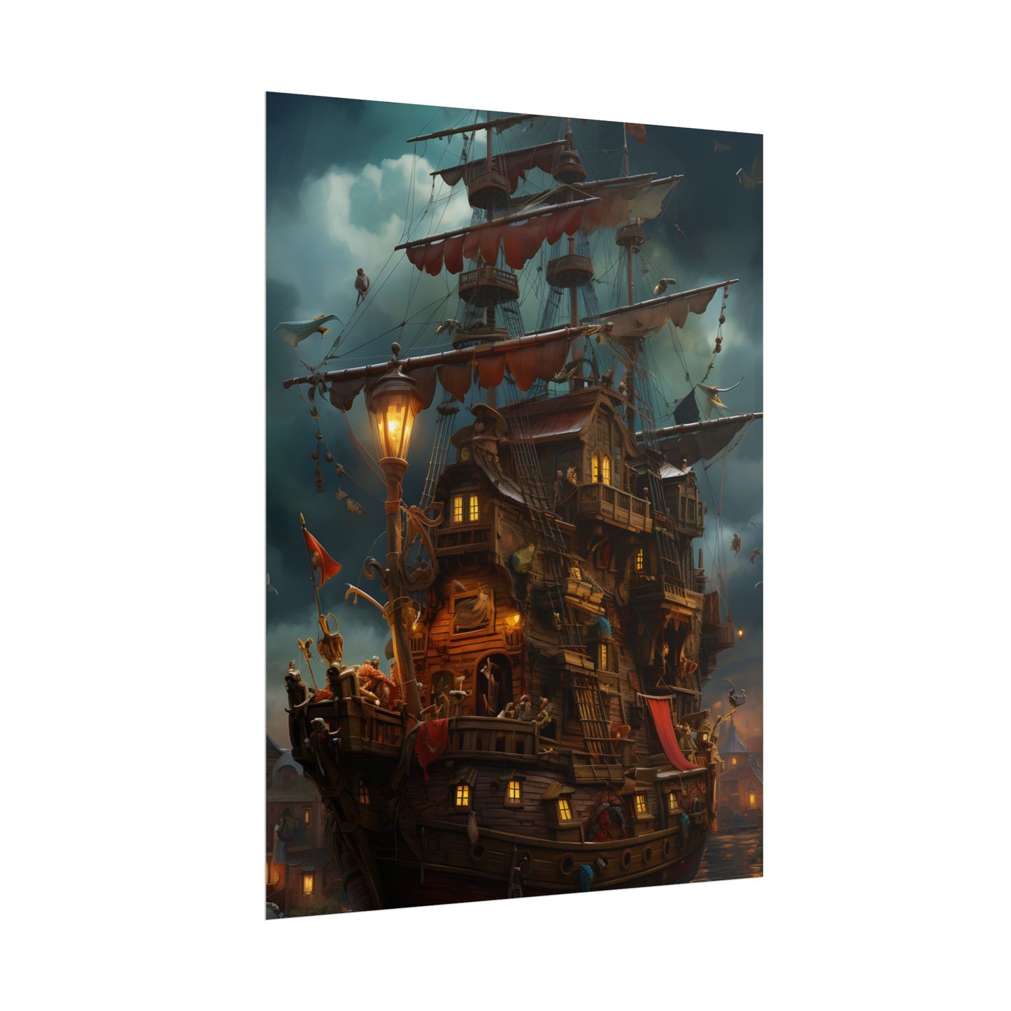 Swashbuckling Time-Traveling Pirates: Traditional Pirate Art - Poster