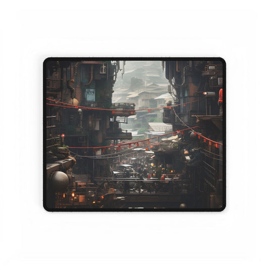 Steampunk Apocalypse: Abandoned Cityscape Digital Art - Desk Mat