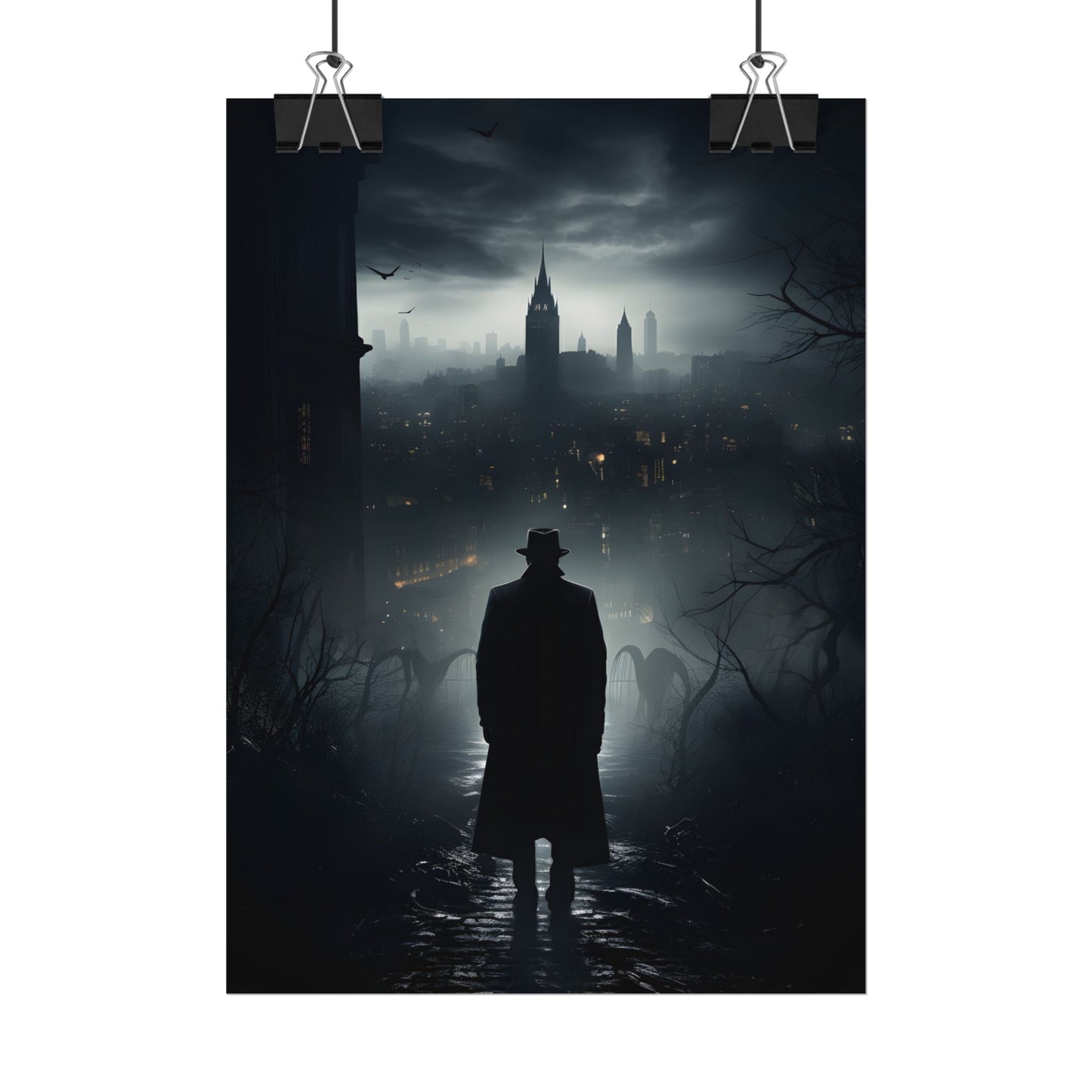 Dark Streets, Hard-Boiled: Urban Fantasy Detective Artwork - Poster