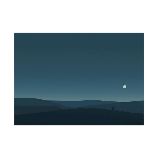 Minimalist Night Sky: Ethereal Stars Artwork - Poster
